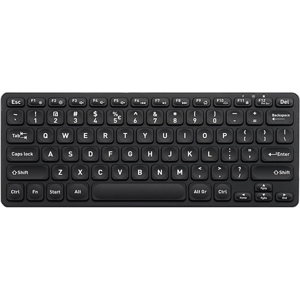 PERIBOARD-732B Wireless Backlit Mini Keyboard - X Type Scissor Keys Black